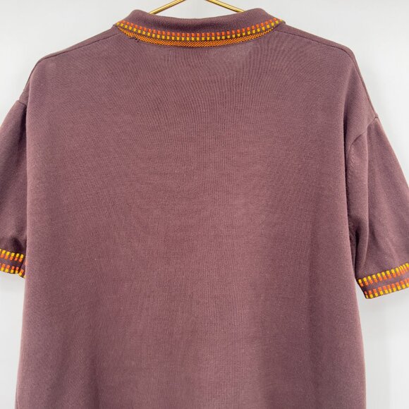 OXKNITSTORE Men’s Brown Knit Button-Up Shirt XXXL 100% Cotton - Picture 6 of 13